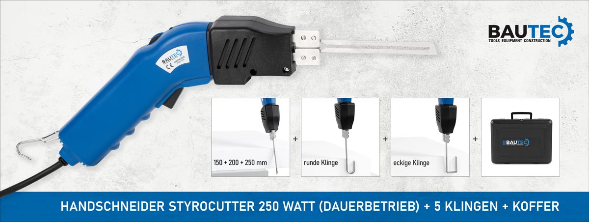 Bautec Styrocutter 250 W für den Dauerbetrieb geeignet